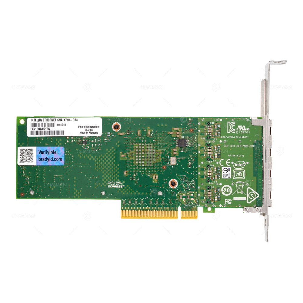 EX710DA4G1P5 INTEL X710-DA4 4-PORT 10G SFP+ PCIE 3.0 X8 CONVERGED NETWORK ADAPTER